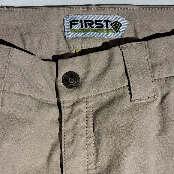 FIRST TACTICAL PANTS wms  8 Tall  Defender-124002  Tan  Pockets  Double Knee EUC - Picture 6 of 12